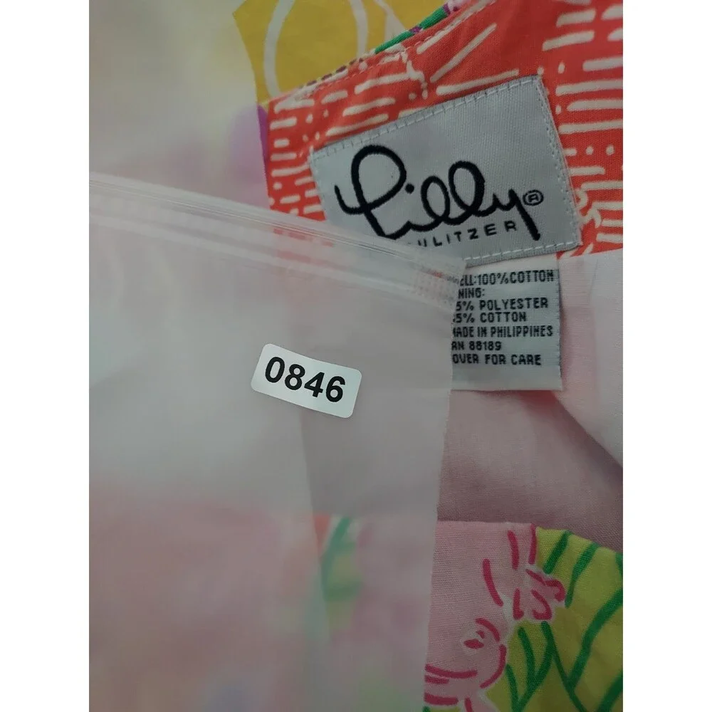 Lilly‎ Pulitzer Patchwork Cotton Mini Skirt Size 4 Multi-Print Resortwear Preppy